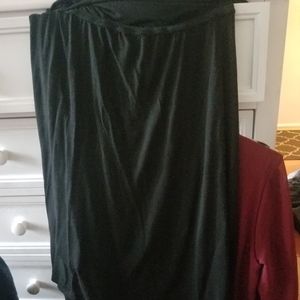 Black cotton maxi skirt